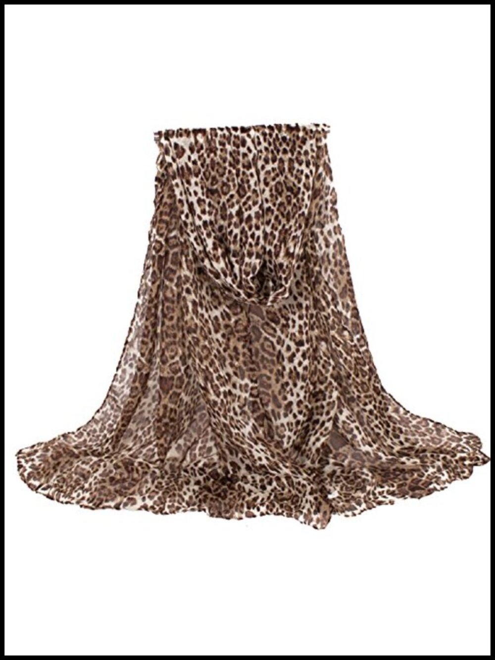 Fashion Lightweight Scarf for Women Long Leopard Print Leopard Scarf Wrap